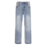 Gallery Dept's new basic style washed micro-flavored blue patchwork jeans