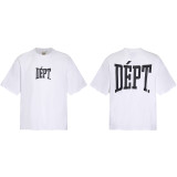 Gallery Dept new basic style DEPT letter Logo slogan short-sleeved double yarn pure cotton T-shirt casual Tee