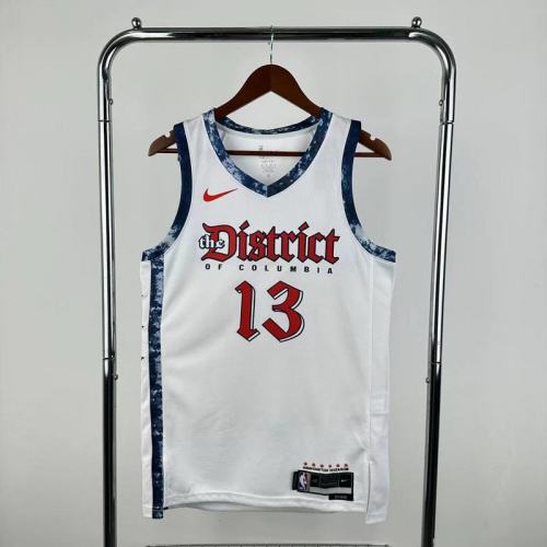 Season 2025 Washington Wizards White No. 13 Poole NBA Jersey