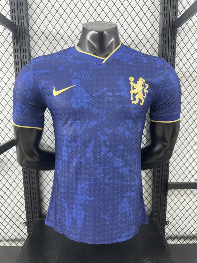chelsea 2025-26 blue player version(The player version is more slim fit, it is recommended to buy one size larger)
