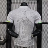 Brazil 2025-26 white player version (The player version is more slim fit, it is recommended to buy one size larger)
