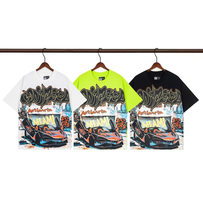 G70*GOD SPEED S-XL black white fluorescent green T-shirt