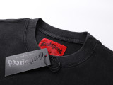 1092* washed black real shot Godspeed short-sleeved T-shirt