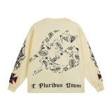 3107*Godspeed American fashion rock street pure cotton loose bottoming long-sleeved T-shirt long T