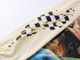 3105*Godspeed American fashion rock street pure cotton loose bottoming long-sleeved T-shirt long T