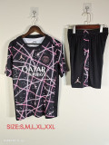 2025-26 paris saint germain black and pink training suit