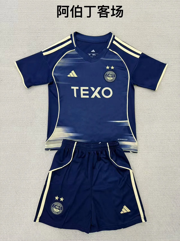 2025-26 Aberdeen away kids kit
