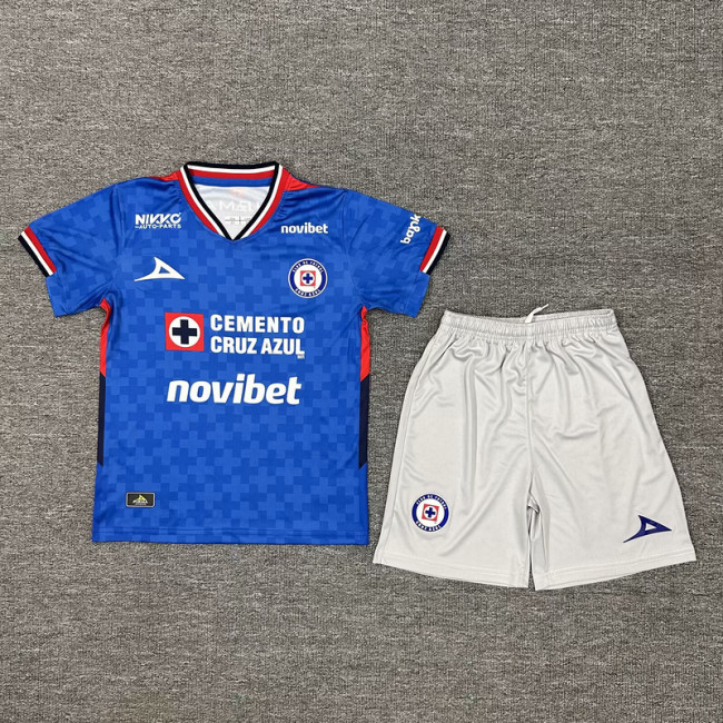 2025-26 Cruz Azul Home Kids kit