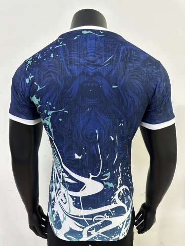 2025-26 Real Madrid blue special player verison(The player version is more slim fit, it is recommended to buy one size larger)