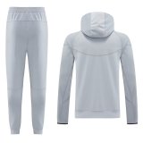 Barcelona 2025-26 gray hooded tracksuits