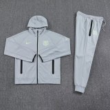 Barcelona 2025-26 gray hooded tracksuits