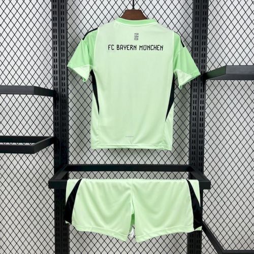 2025-26 Bayern Munich Green Goalkeeper Kids Kit