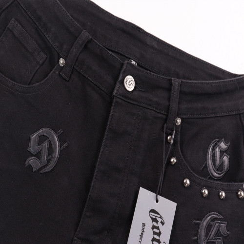 8660*Godspeed embroidered denim shorts