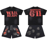 277* 661* Washed black and red suit