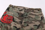 683* Heavy embroidery washed ribbon trousers