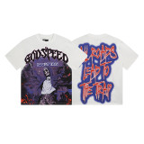 3115*Godspeed American Rock Street Retro Loose Printed Cotton Short Sleeves