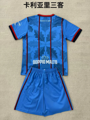 2025-26 Cagliari Calcio third kids kit 