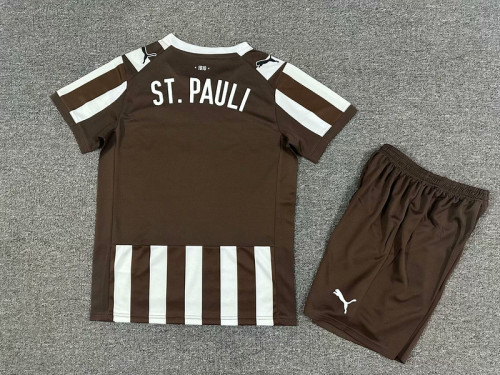 2025-26 St. Pauli home kids kit