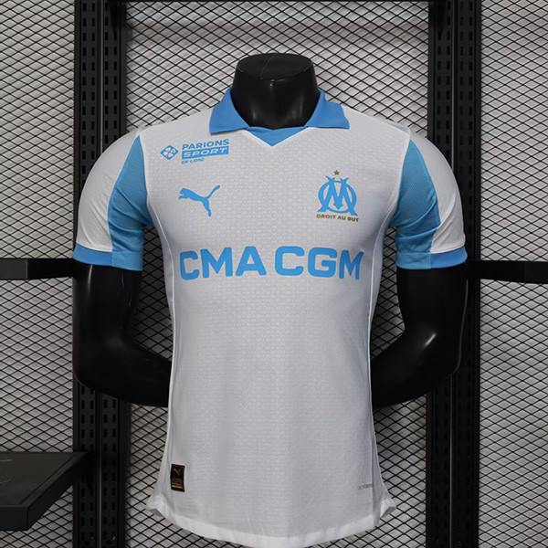 Marseille 2025-26 home player version(The player version is more slim fit, it is recommended to buy one size larger)