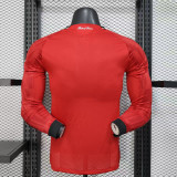 2025-26 Manchester United home long sleeve player version jersey