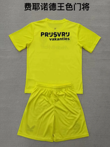 2025-26 Feyenoord GK yellow kids kit