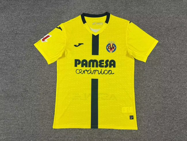 2025-26 Villarreal home yellow soccer jersey