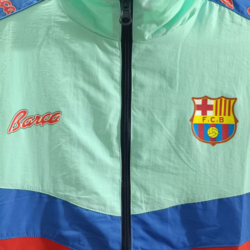 2025-26 Barcelona retro blue green red Windbreaker