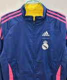 2025-26 Real Madrid yellow and blue reversible windbreaker