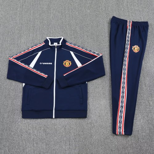 Manchester United 1998 retro black jacket set