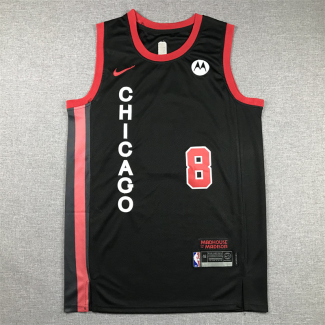 2024 season City Edition Black Bulls No. 8 Zach LaVine
