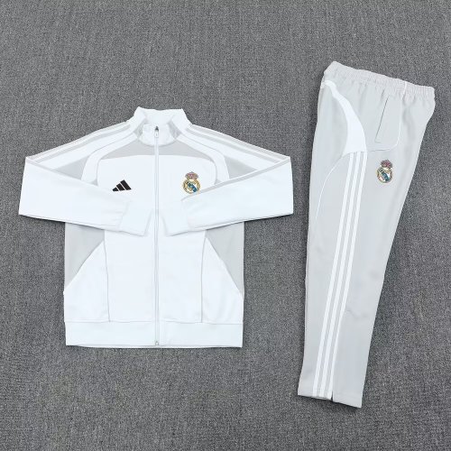 Real Madrid 2025-26 white jacket set 