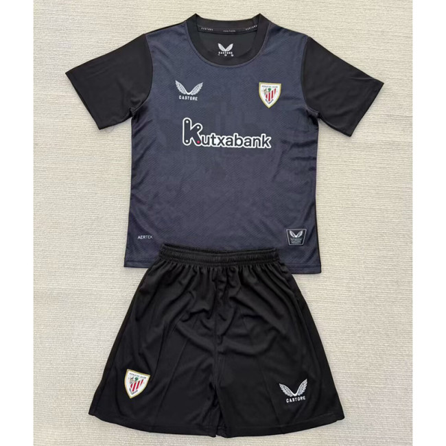 2025-26 Bilbao black goalkeeper kids kit