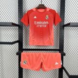 2025-26 Real Madrid Red Goalkeeper kids kit