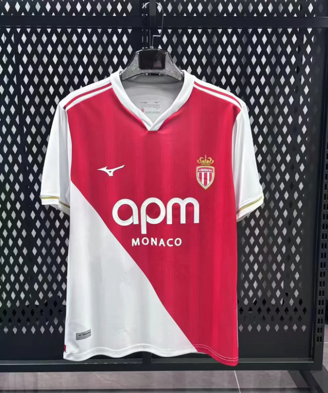 2025-26 Monaco home soccer jersey 