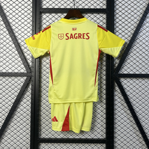 2025-26 Benfica yellow goalkeeper kids kit