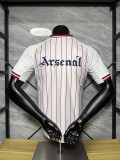 arsenal 2025-26 white baseball player version(The player version is more slim fit, it is recommended to buy one size larger)