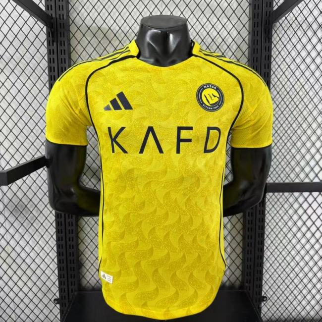 2025-26 Al Nassr home player version soccer jersey