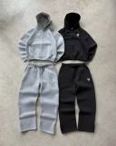 Embroidered print sports suit