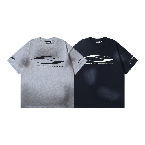 6766*Washed Hell Star Washed Vintage Short Sleeve T-Shirt