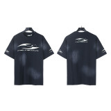 6766*Washed Hell Star Washed Vintage Short Sleeve T-Shirt