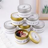 Tin Can Dried Flowers Crystal Stone Aromatherapy Candle Home Decorative Ornaments Souvenirs