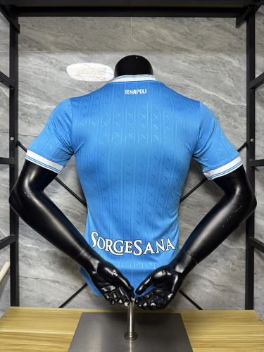 2025-26 Napoli home player version(The player version is more slim fit, it is recommended to buy one size larger)