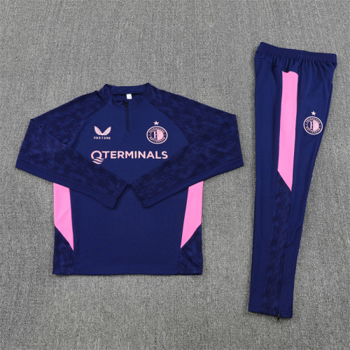 2025-26 Feyenoord Royal Blue Half-Zip Kit