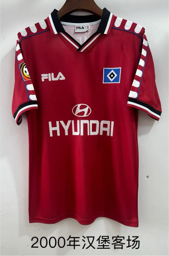 Retro 2000 Hamburger third red soccer jersey