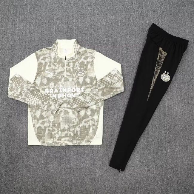 PSV half-zip white suit