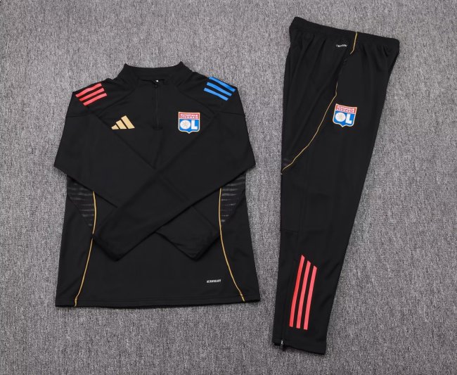 lyon 2025-26 black training suit