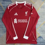 2025-26 Liverpool home long sleeve jersey