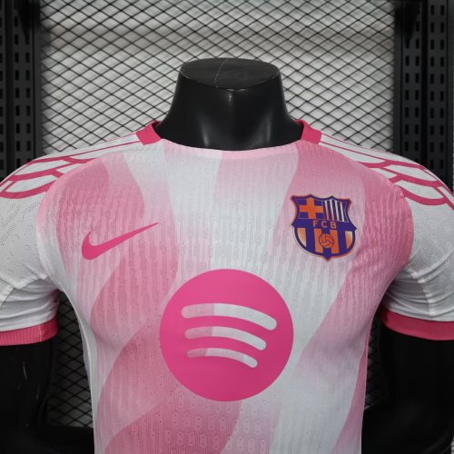 2025-26 Barcelona Pink Player version Special Edition(The player version is more slim fit, it is recommended to buy one size larger)