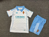 2025-26 Real Zaragoza home kids kit