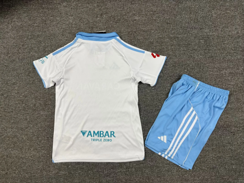 2025-26 Real Zaragoza home kids kit